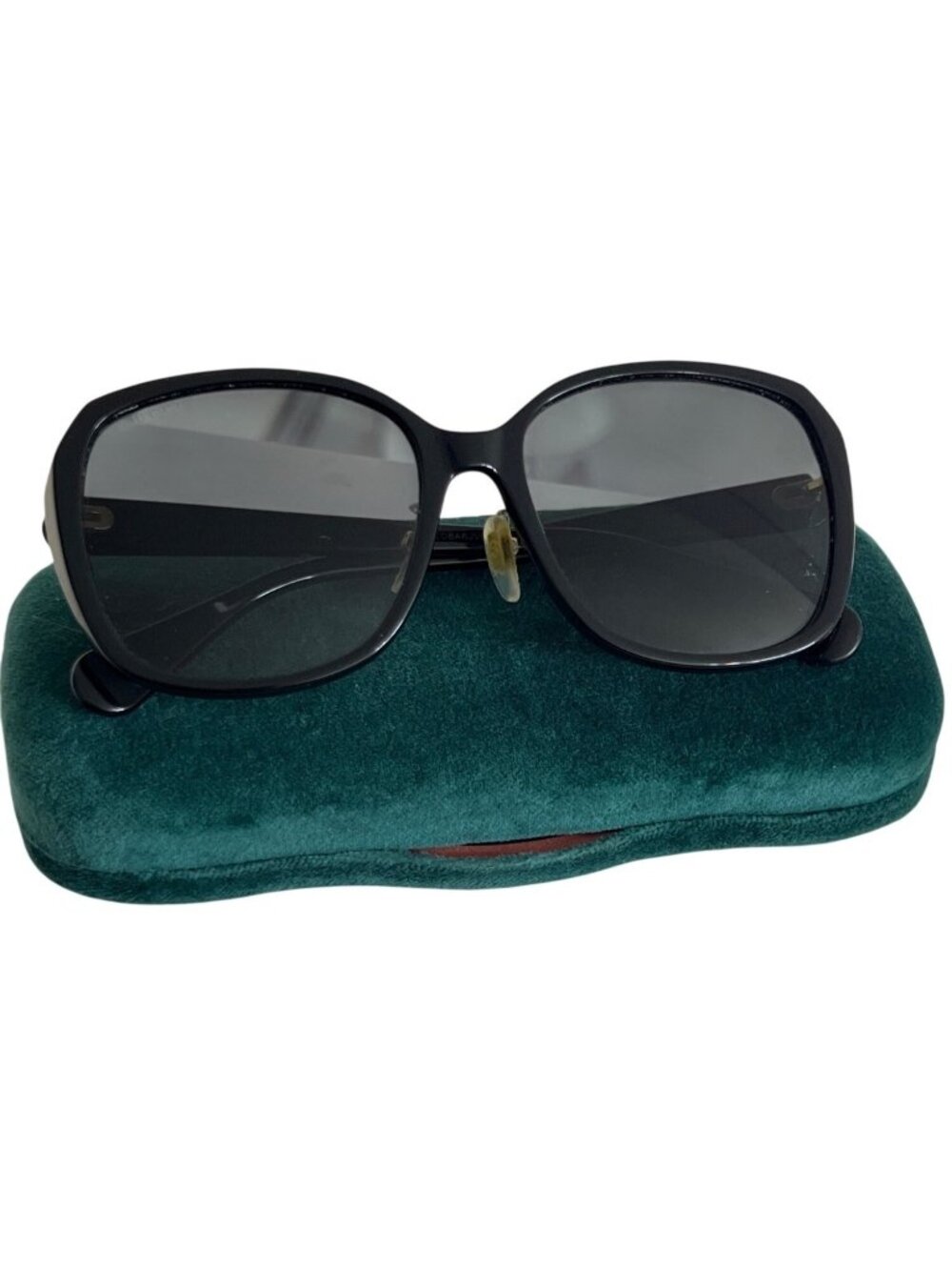 GUCCI Grey Gradient Round Ladies Sunglasses GG01371SK 001 57 EUC - Picture 1 of 10
